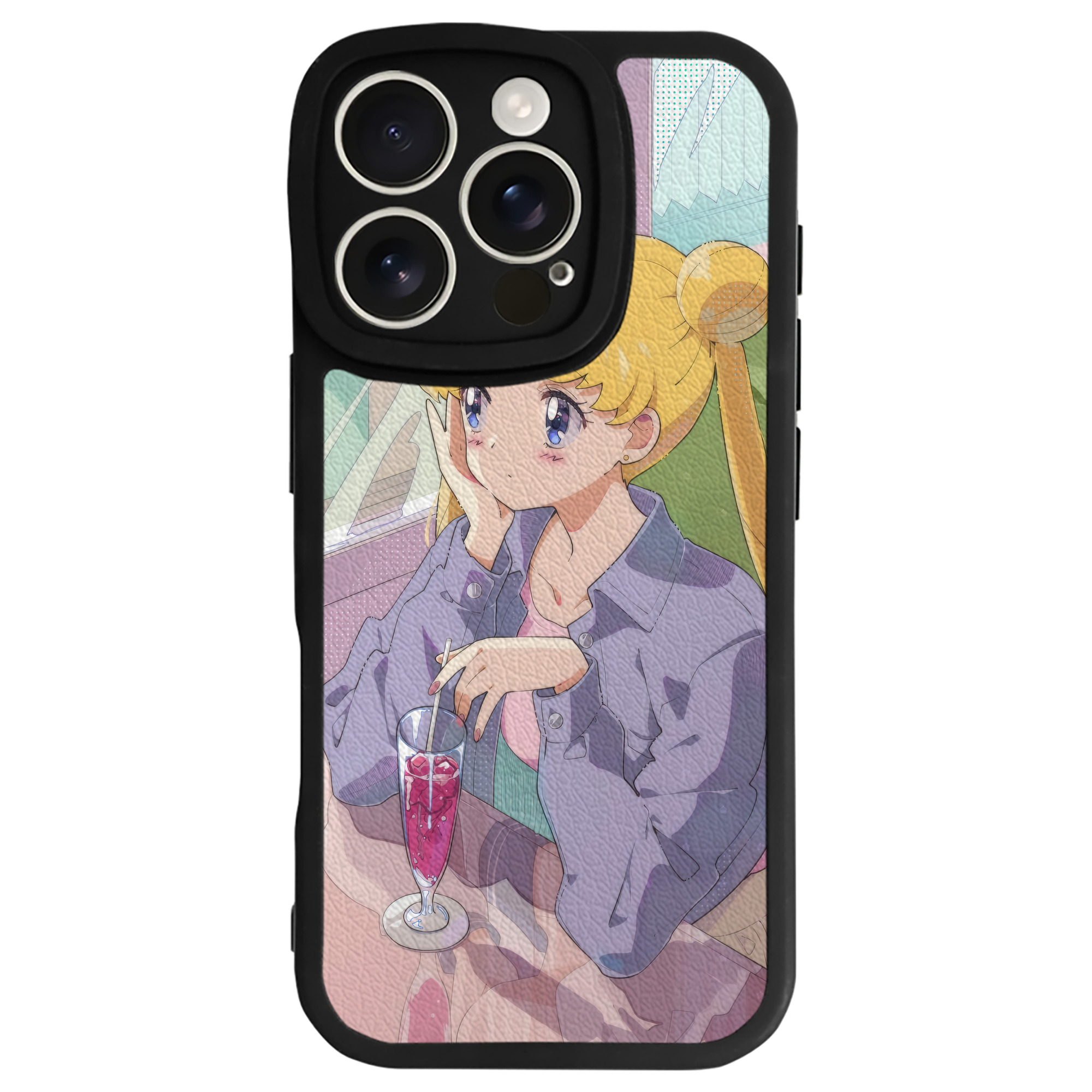 （画像用） 美少女戦士セーラームーン Sailor Moon 【iPhone 16シリーズ対応】シリコンスマホケース（レザー調） 材質：シリコン